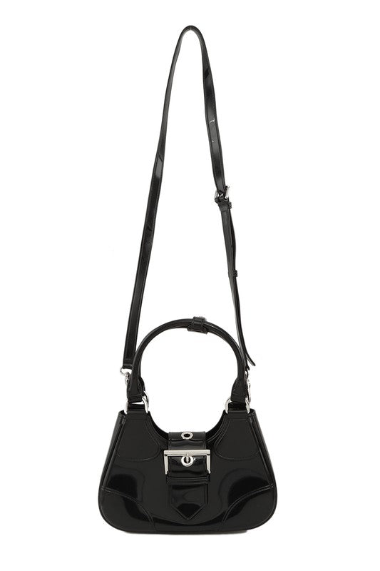 Studded Design Buckle and Crossbody Bag