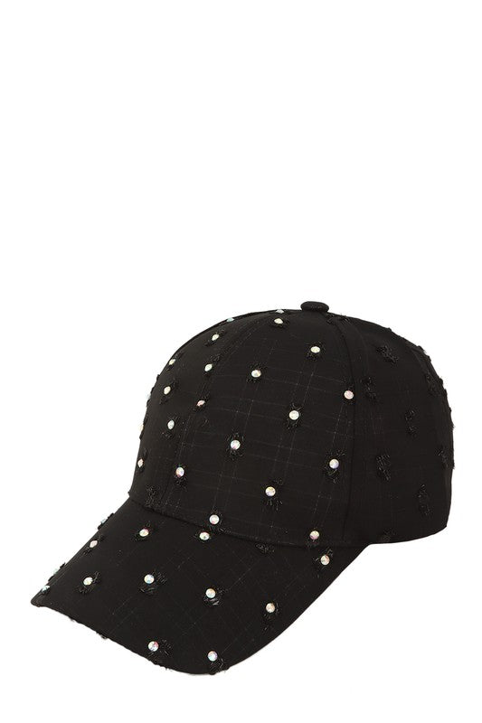 Rhinestone Wash Baseball Cap