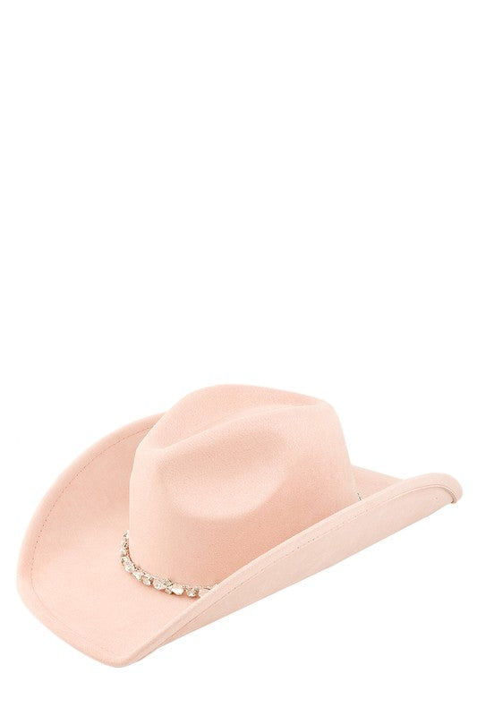 Rhinestone Accent Fedora Hat