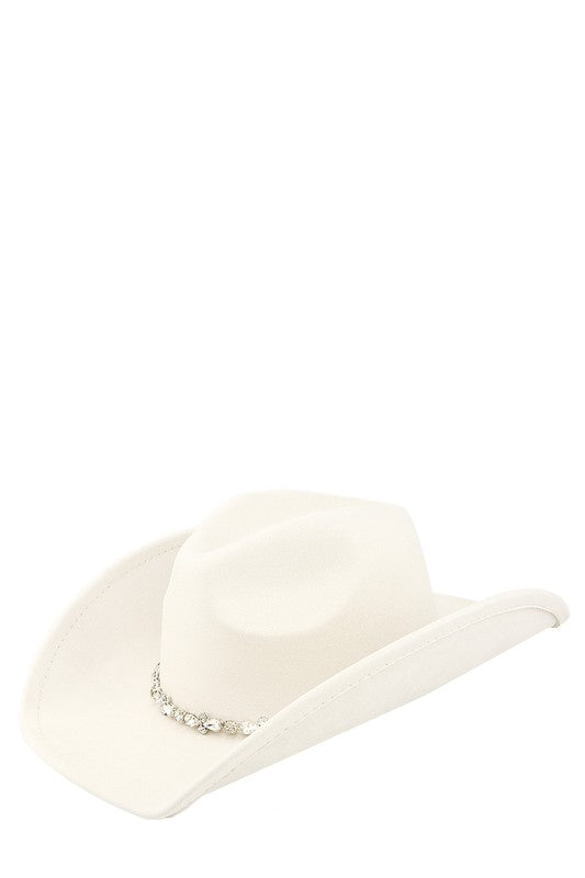 Rhinestone Accent Fedora Hat