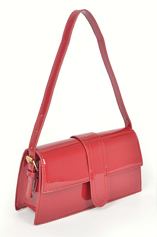 Patent Finish Iconic Shoulder Bag