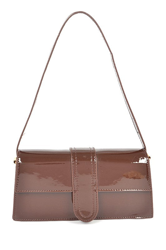 Patent Finish Iconic Shoulder Bag