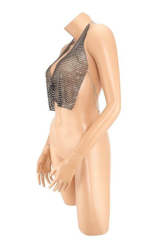 Full Rhinestone Body Cover Up