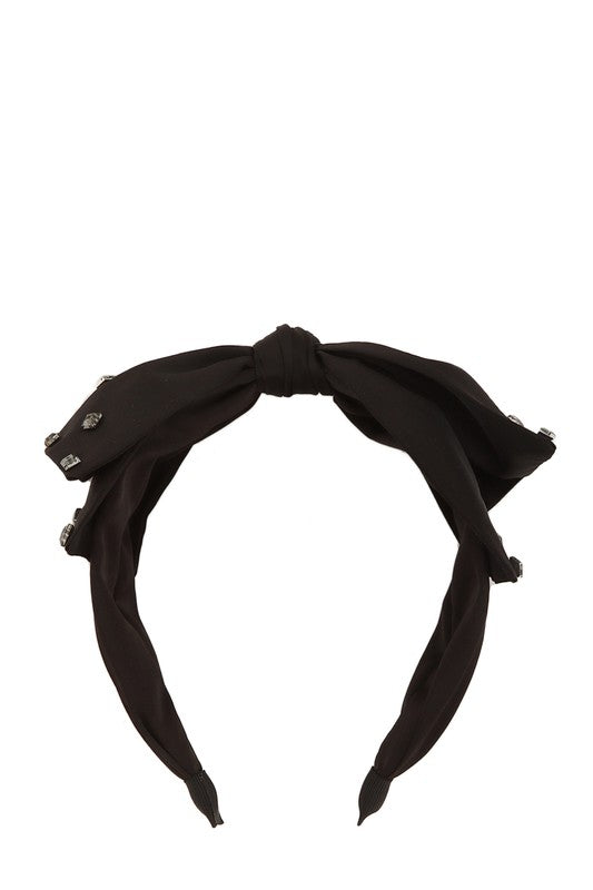 Big Stone Studded Mid Knot Headband