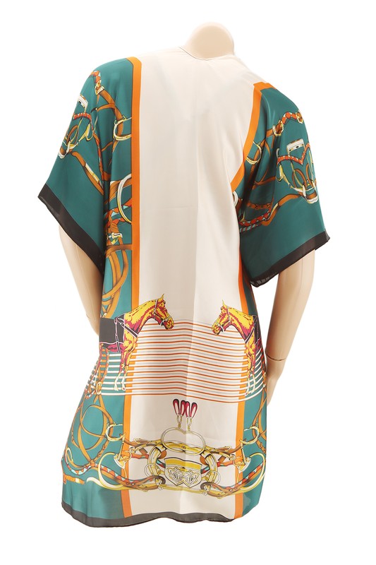 Middle Age Print Kimono