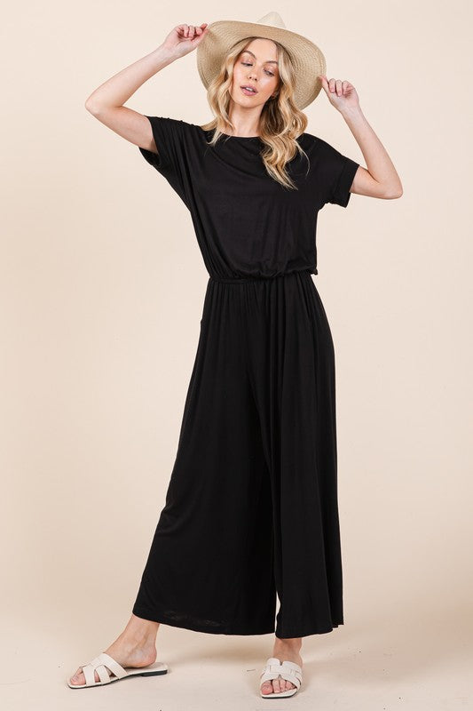 Wide Leg Jumpsuit with Side Pockets