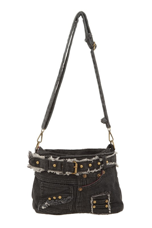 Denim Pants Shape Crossbody Bag