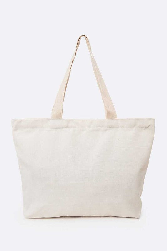 Large Snake Patch Canvas Tote