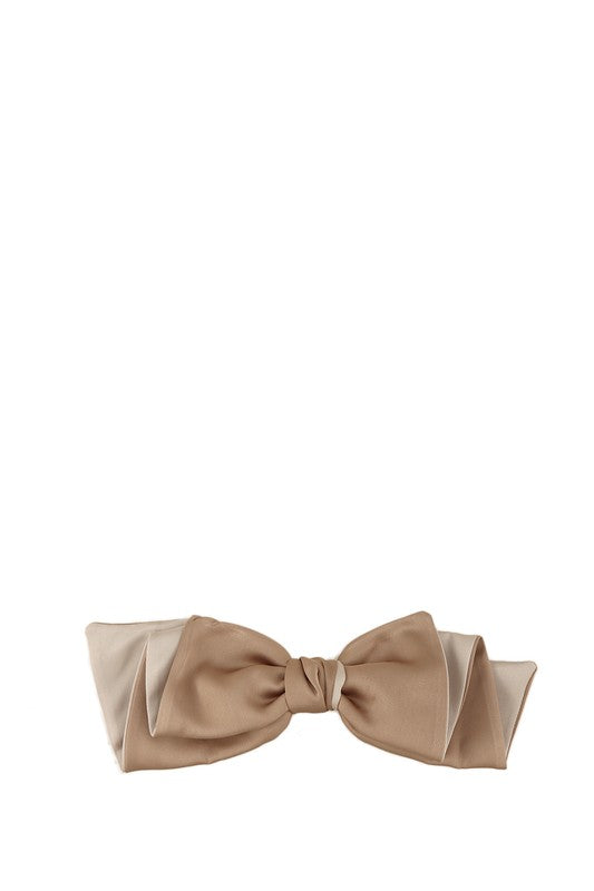 Waved Ribbon Bow Hair Clip