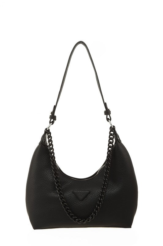 Smooth Textured Shoulder Chain Bag