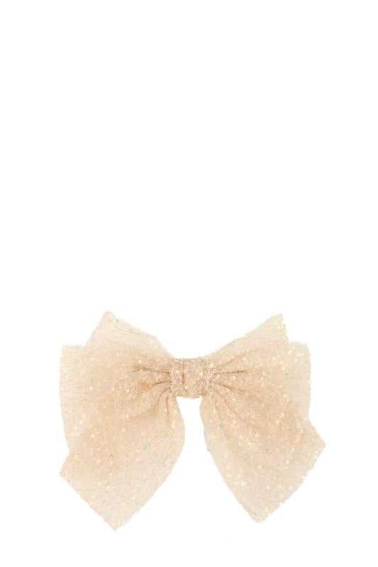 Sheer Ribbon Bow Hair Clip