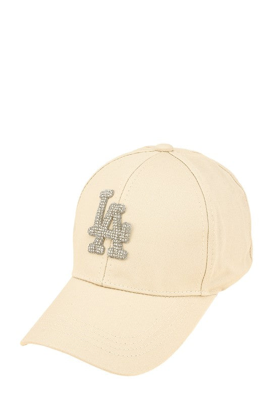 Rhinestone LA Charm Baseball Cap