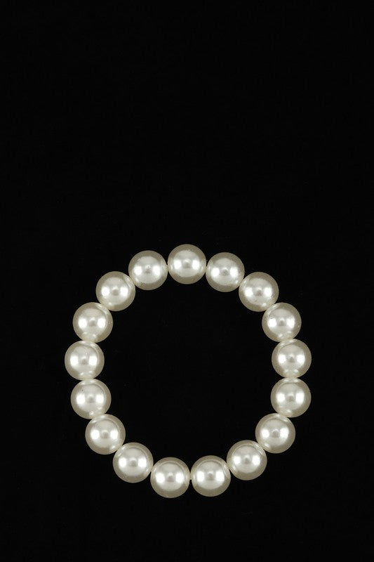 12mm Pearl Beaded Bracelet