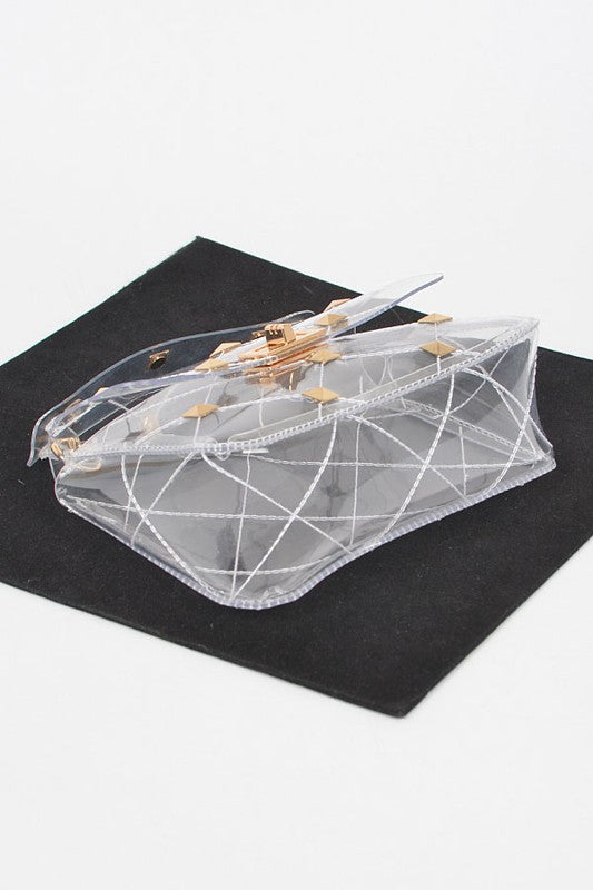 Studded Transparent Stadium Bag