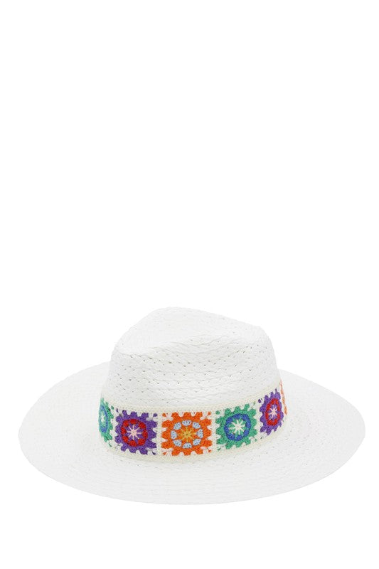 Flower Straw band Sun Hat