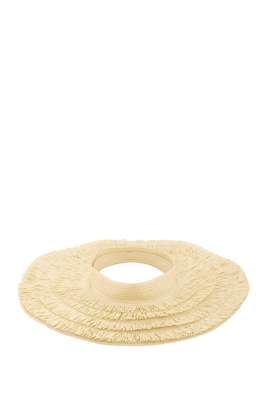 Wide Brim Straw Sun Visor