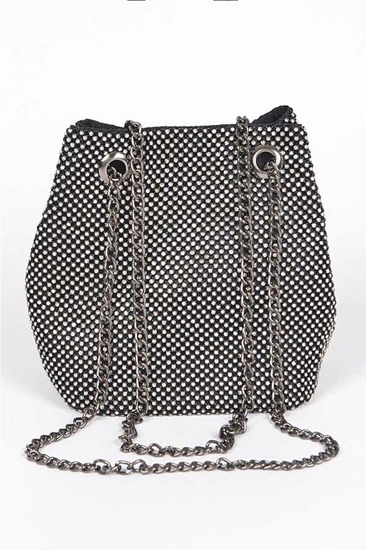 Rhinestone Mesh Convertible Swing Bag