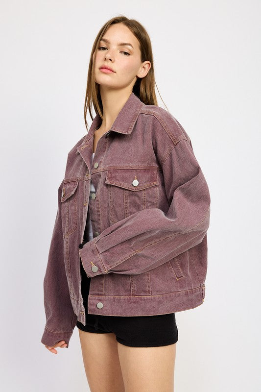 OVERSIZED DENIM SHIRT JACKET