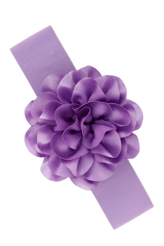 Chiffon Flower Charm Elastic Belt