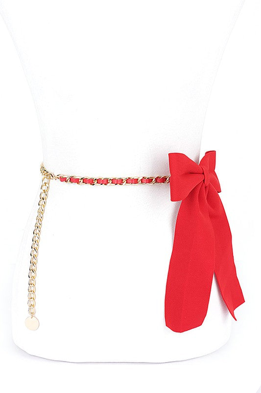 Large Bow Tie Fashion Chain Belt