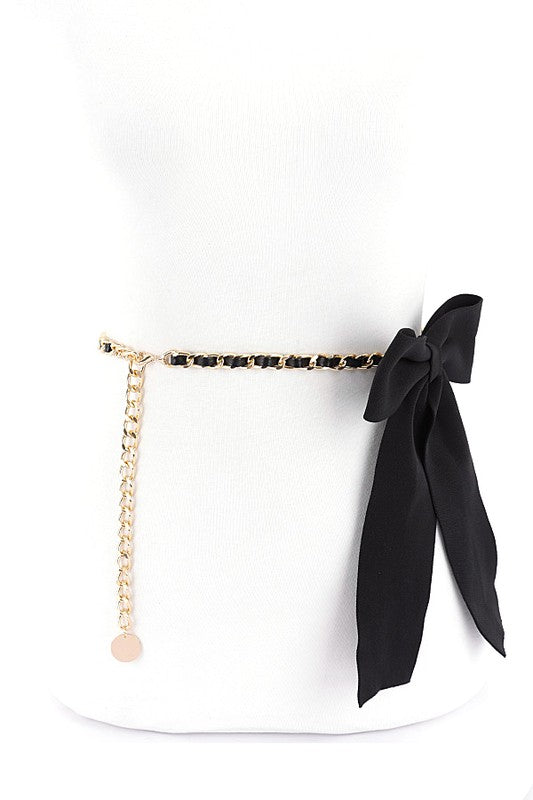 Large Bow Tie Fashion Chain Belt