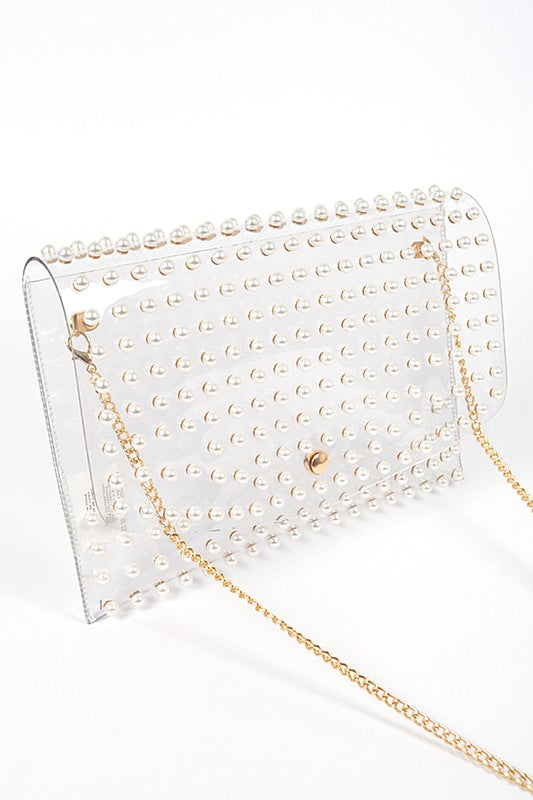 Pearl Studs Convertible Envelope Stadium Bag