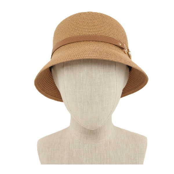 Straw Fashion Hat With GC Buckle