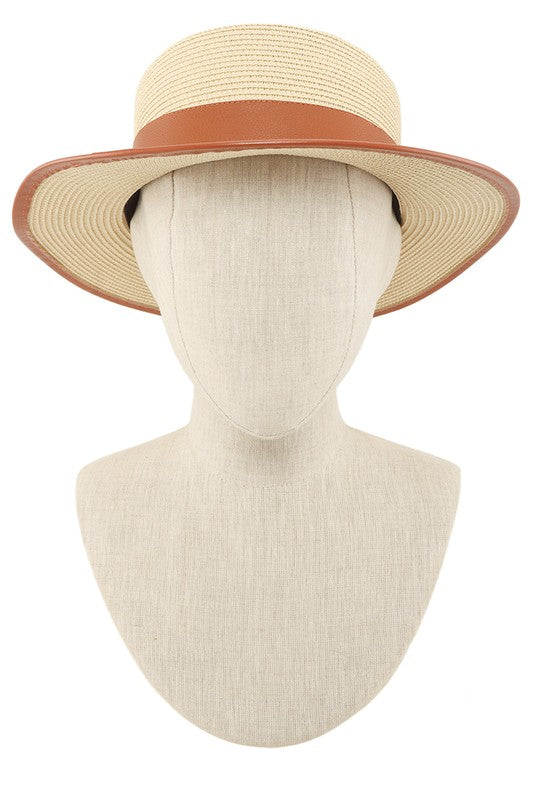 Straw Fashion Hat With Strap