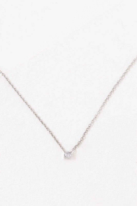 Classic Single Stone Necklace