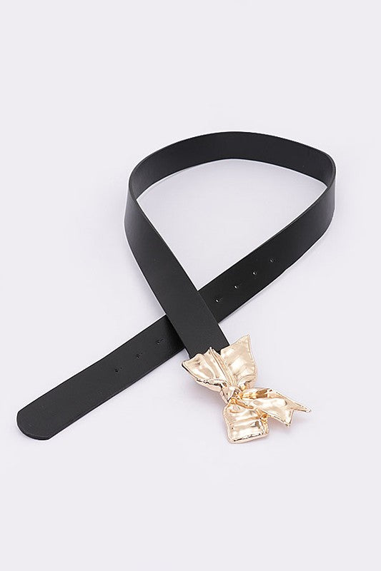 Gold Bow Buckle Fashion Belt