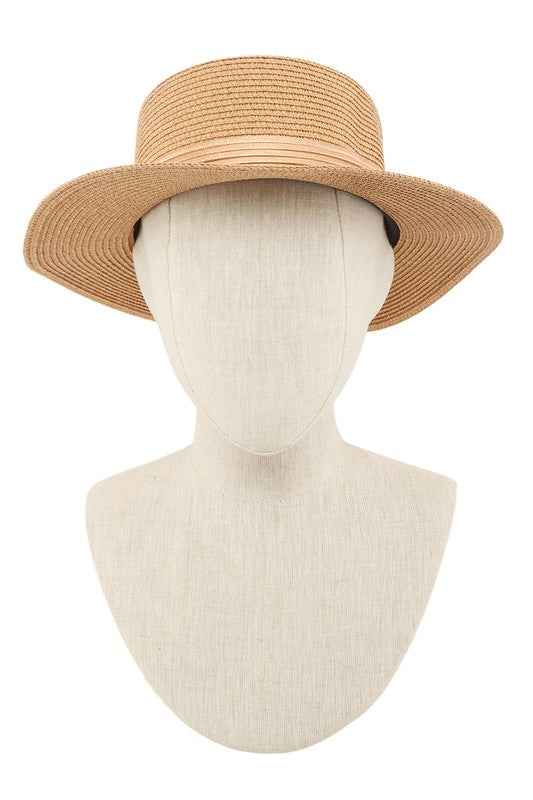 Straw Fashion Hat With CG Knot Accent