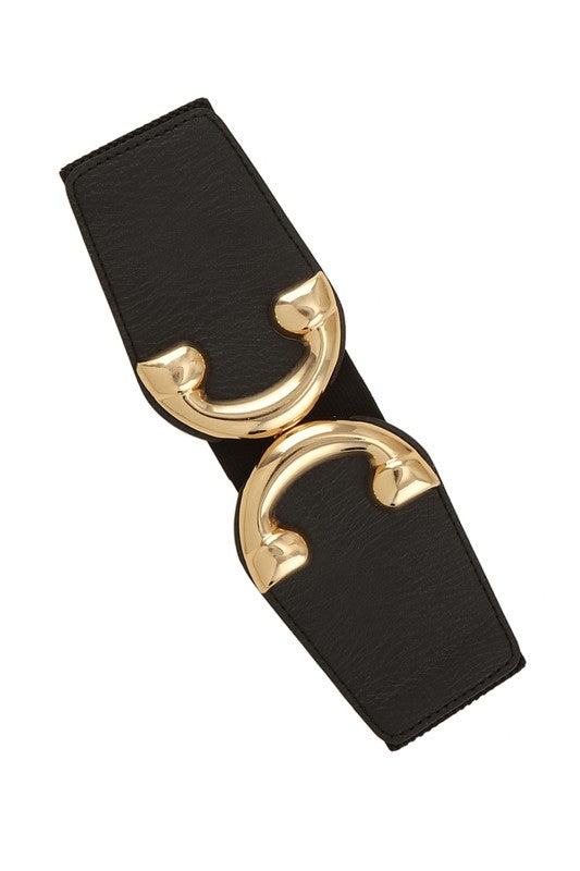 Double C Shaped Buckle Elastic Belt