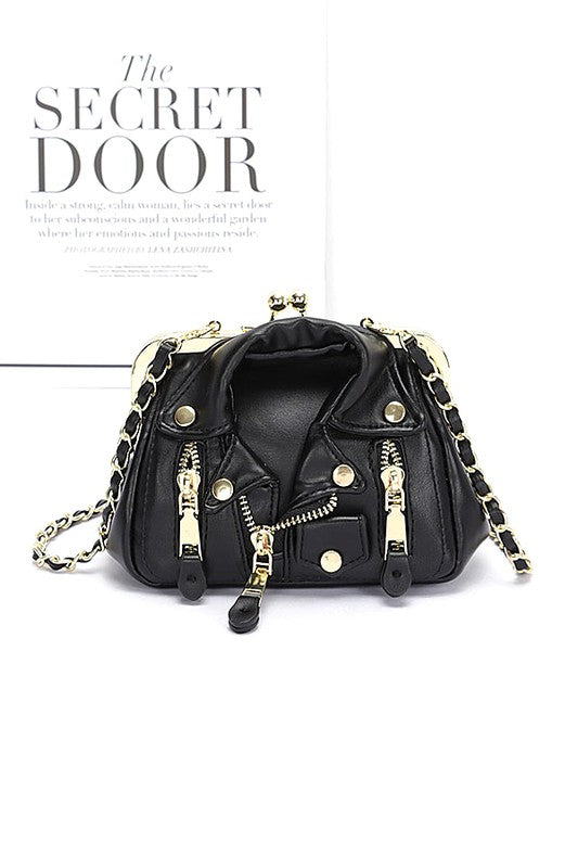 Iconic Leather Jacket Swing Bag