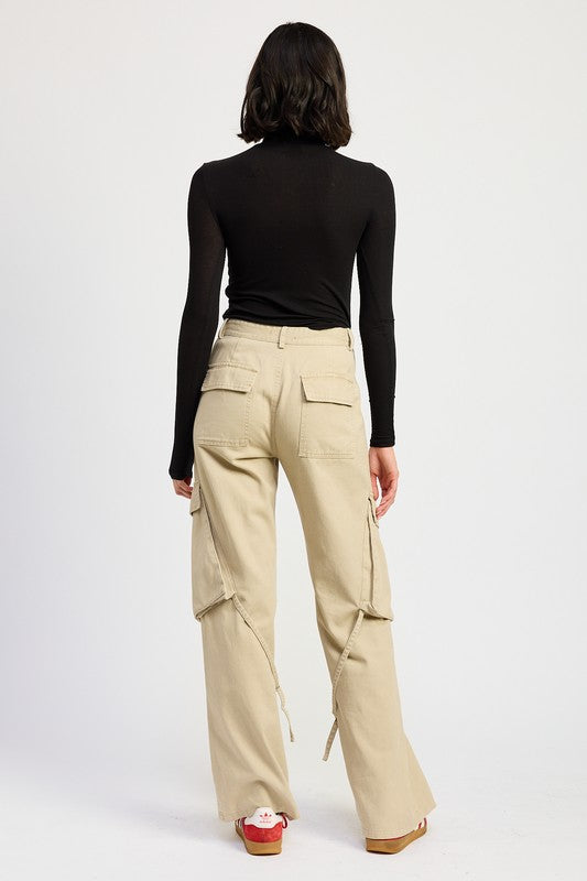 CARGO PANTS WITH POCKET DETAIL