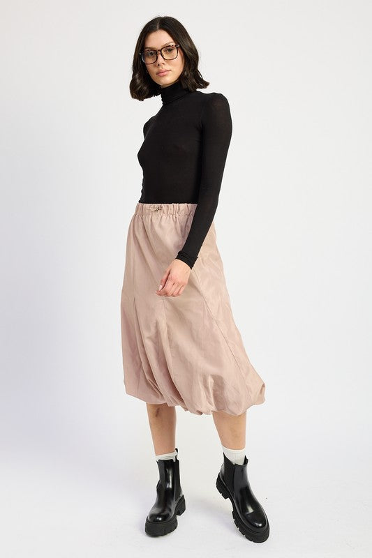 PARACHUTE BUBBLE MIDI SKIRT