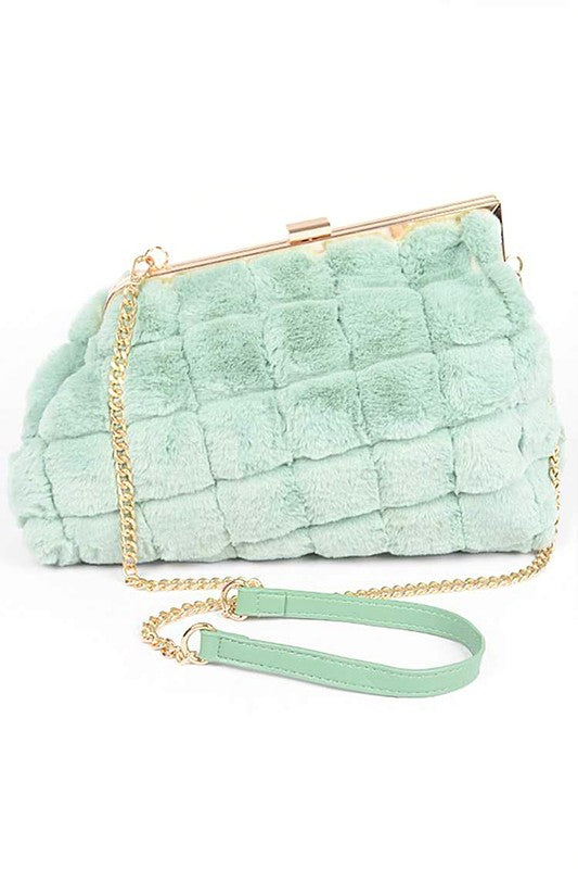 Quilted Faux Fur Iconic Swing Bag