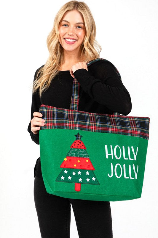 Christmas Tree Oversize Holiday Tote