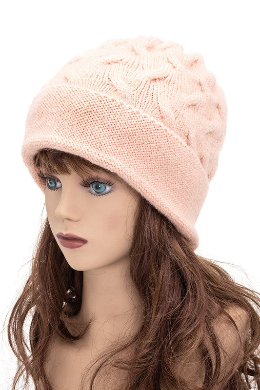 Wool Blend Slouchy Fit Cuffed Beanie