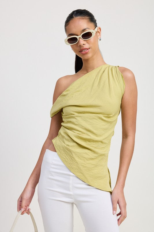 ASYMMETRICAL SHOULDER TUNIC TOP