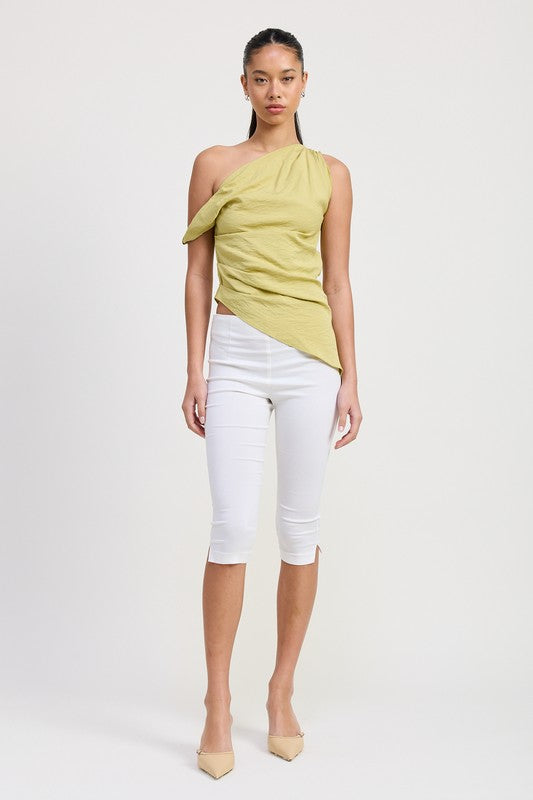 ASYMMETRICAL SHOULDER TUNIC TOP