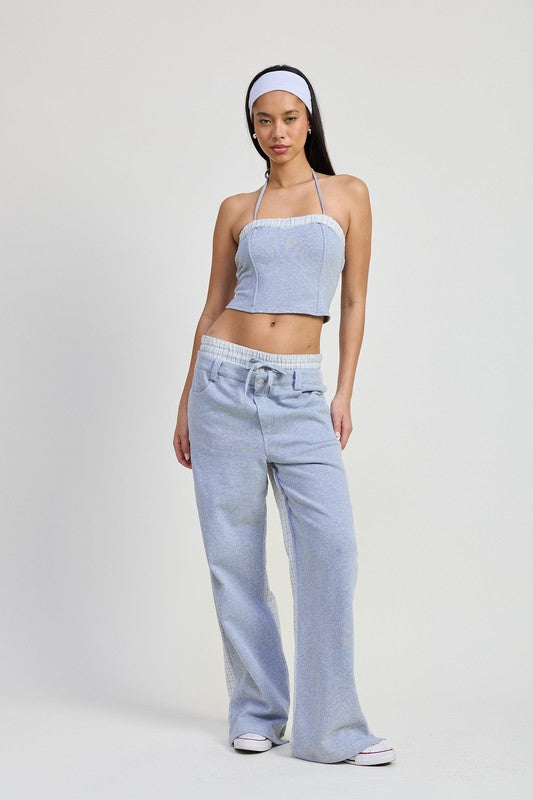 HALTER NECK CROPPED TOP