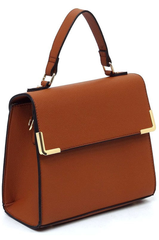 Colorblock Top Handle Satchel