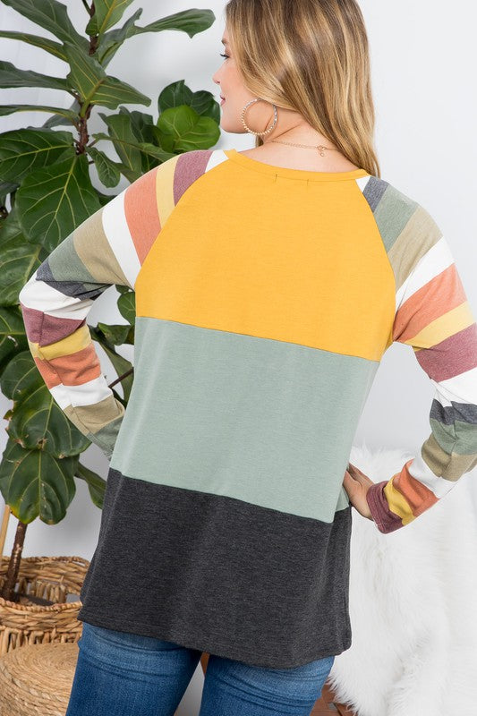 STRIPE COLORBLOCK TOP