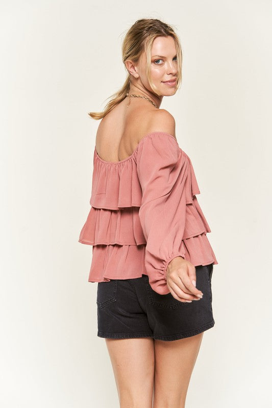 Tiered flounce designed Blouse