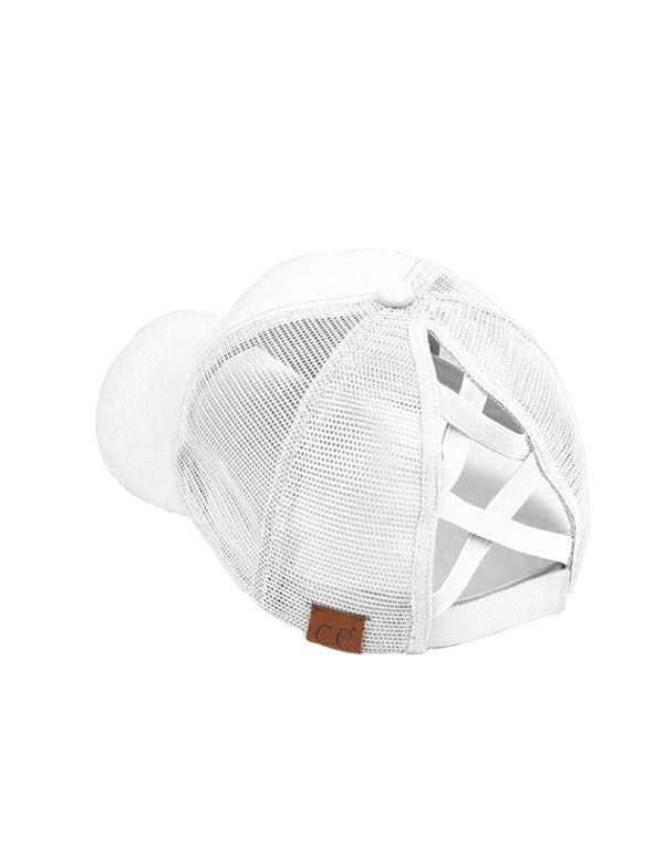 C.C Multi Level Crisscross Pony Cap