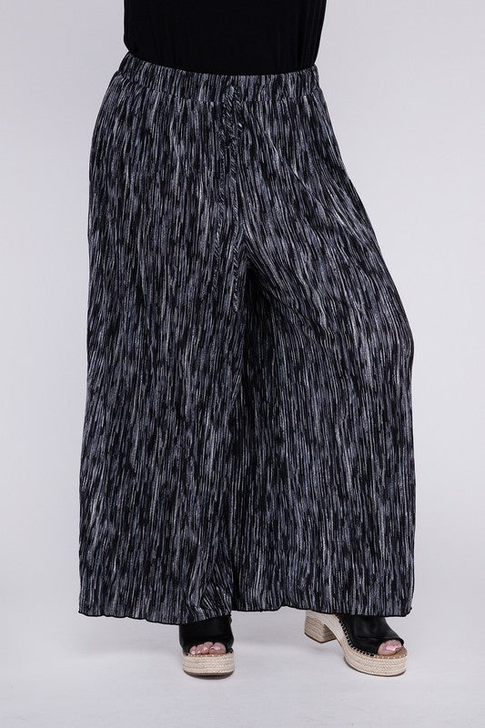 Drawstring Waist Wide Leg Pants