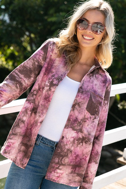 TIE DYE BUTTON DOWN SHIRTS