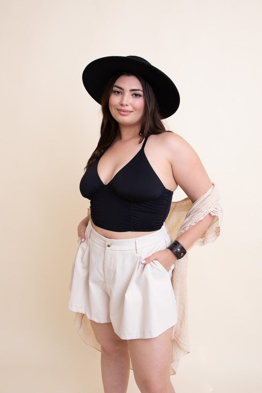 Plus Size Ruched Bralette