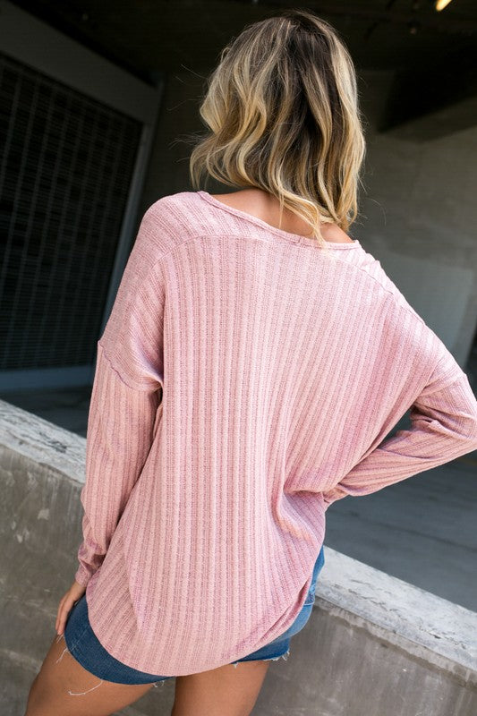 VARIEGATED CASHMERE TOP