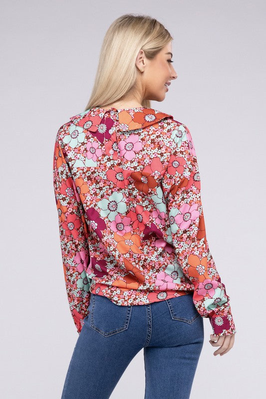 Floral Printed Long Sleeve Shirt